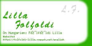 lilla folfoldi business card